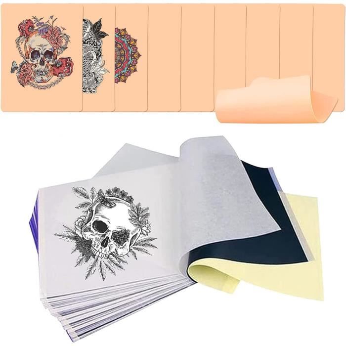 Papier Transfert Tatouage Temporaire — 5 Peaux + 20 Papiers — Motif Papillon Rose — Neuf