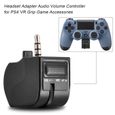 Adaptateur casque audio contr?leur PS4 adaptateur de volume réglable contr?le sourdine joystick PS4-2