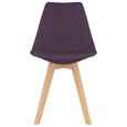 :)22300 GRAND 4 x Chaises de salle à manger ECONOMIQUE - Chaise de cuisine Chaise Scandinave - Violet Tissu-2