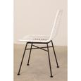 SKLUM Chaise de salle à manger en rotin synthétique Gouda Blanc     Negro                    -2