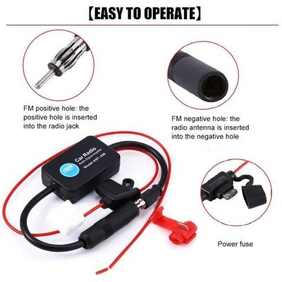 Amplificateur Signal DAB+ Vecys 12V - Antenne FM/AM Pour Autoradio - Universel
