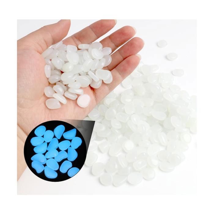 500 Pierres Lumineuse Galets Brillants Décoratifs Galet Lumineux Cailloux Phosphorescent Artificiels Pierres Fluorescentes Qui Brillent Dans Le Noir Multicolore Galets Pour Jardin Aquarium Routes