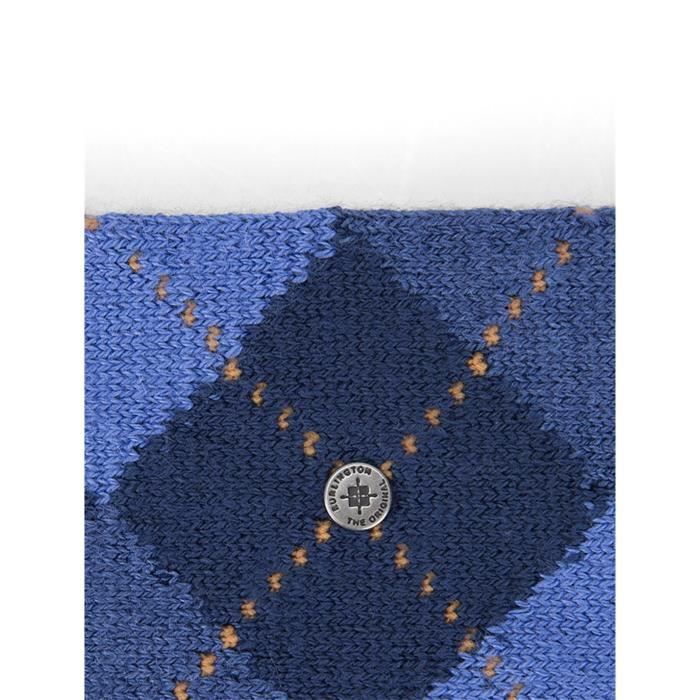 Burlington Men's Preston Long Socks Thin Thread Soft High-Rise Thick Flat Seam No Pressure On Toes Fantasy Pattern Colorful Fashion Argyle ONE SIZE GIFT IDEA 1 Pair, Beige (Pearl 3880), 6.5-11