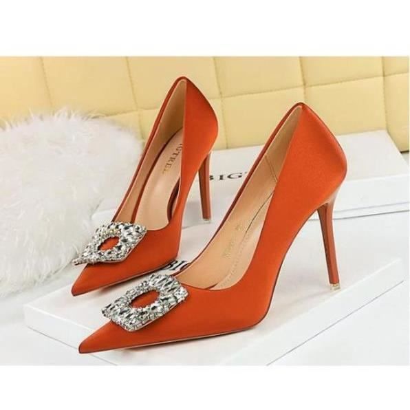 Escarpin Femme Orange WT TaloWT hauts Boucle de serrage