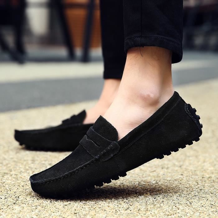 Slip On Peas chaussures d t pour hommes en daim sauvage