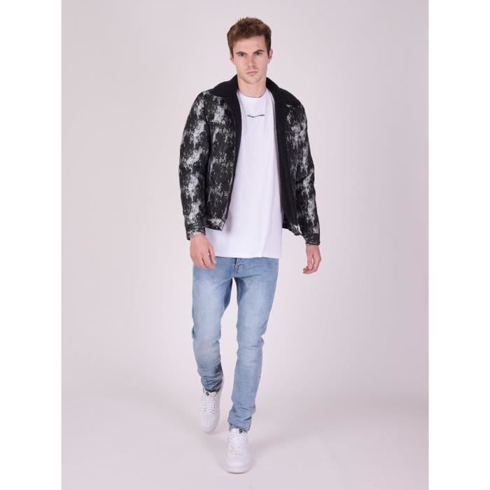 Blouson texture col effet laine Homme PROJECT X PARIS Noir