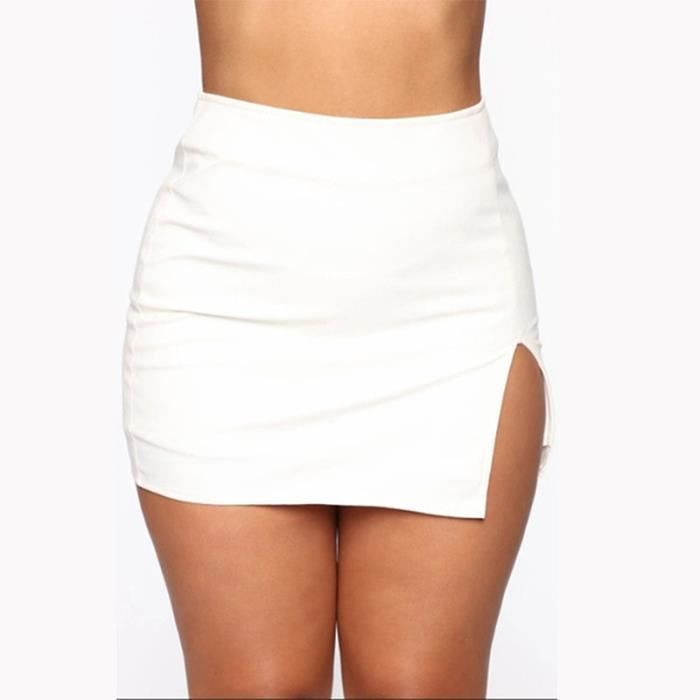 Mini jupe store fendue devant