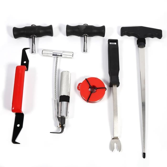 Kit Démonte-Pare-Brise Universel ZEALfix - 2 Fils De Coupe + Poignées T - Pour Remplacement Vitre Auto