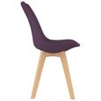 :)22300 GRAND 4 x Chaises de salle à manger ECONOMIQUE - Chaise de cuisine Chaise Scandinave - Violet Tissu-3