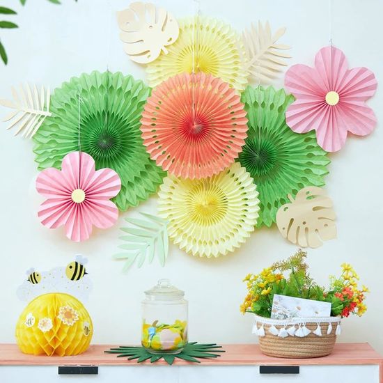 Fleur En Papier Lotus Coloré Découpé Dans Du Papier Décorations De