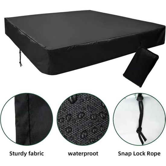 UlisemHousse de protection carrée pour bac à sable, imperméable, avec