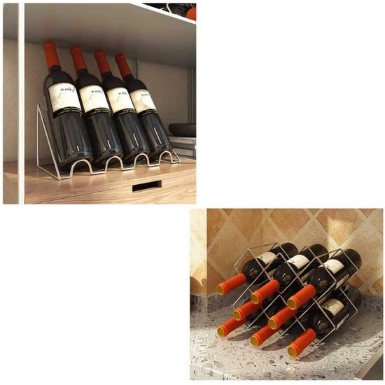 Casier à vin créatif,Organisateurs de vin Présentoir en Verre Support de  Bouteille en métal Support de Stockage de Bouteilles[O641] - La cave  Cdiscount