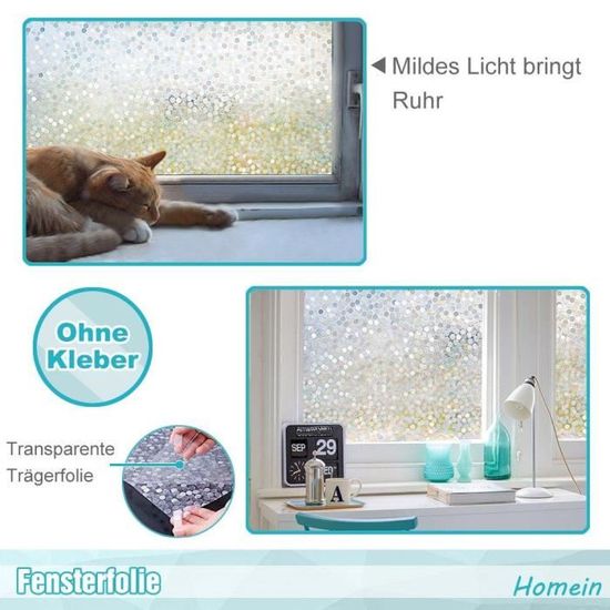 Homein Film Vitre Anti Regard pour Intimité Film Fenetre 
