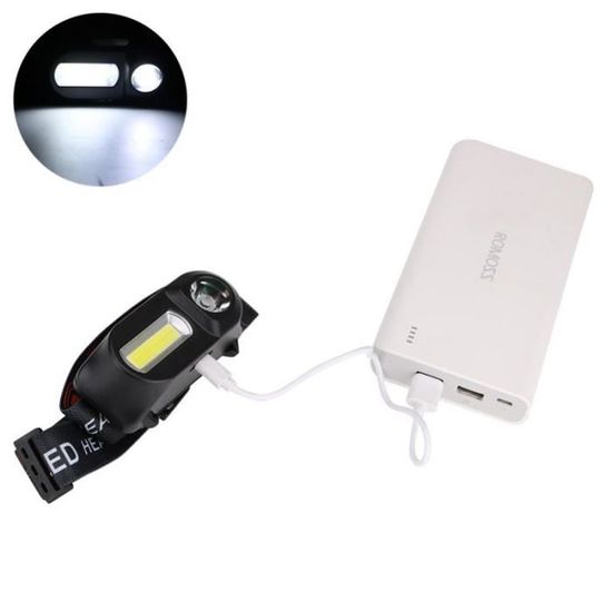 Mini Étanche Xpe Cob Led 6 Mode Phare Lampe Frontale Usb Rechargeable Lampe 9T