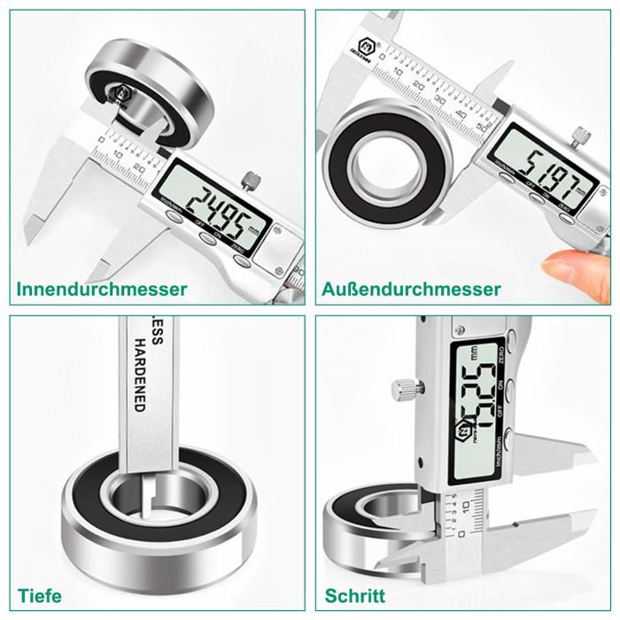 Pied à Coulisse Numérique Acier Inoxydable 0-150mm - Précision 0.03mm, Étanchéité IP54