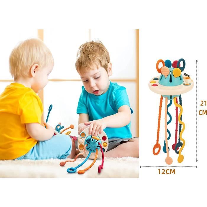 Jouet Sensoriel à Corde en Silicone à Tirer pour Tout-Petits, Jeu d'Apprentissage Éducatif Précoce, Entraînement de la Motricité Fine, Jouet de Voyage Jouet Sensoriel à Corde en Silicone à Tirer pour Tout-Petits, Jeu d'Apprentissage Éducatif Précoce, Entraînement de la Motricité Fine, Jouet de Voyage