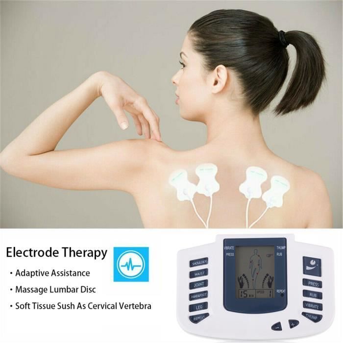 Électrostimulateur TENS Anti-Douleur et électrostimulation Musculaire EMS -  16 programmes de Massage + 8 électrodes - Cdiscount Sport