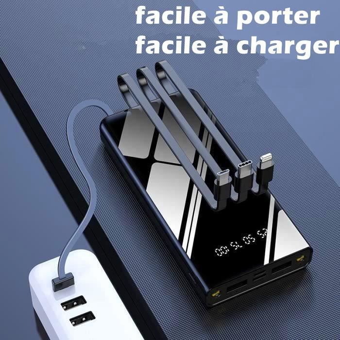 Weuiortn®23800mAh Batterie Externe Portable LCD Power Bank avec 4