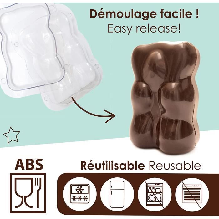 Scrapcooking - Moule Rigide Chocolat Ourson - Moule 3D Choco Pour Créer  Ourson Guimauve Xxl - Accessoire Pâtisserie Qualité P[u745] - Cdiscount  Maison