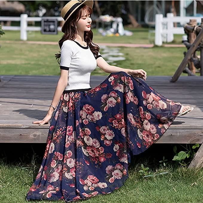 Jupe longue fluide boheme sales