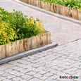 Bordure de jardin flexible en bois de pin - 15 x 110 cm - Bois brûlé - KOTARBAU®-4
