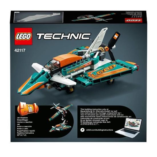 LEGO 42117 Technic Avion de Course Avion à réaction 2 en 1 Jeu de Constructio... 