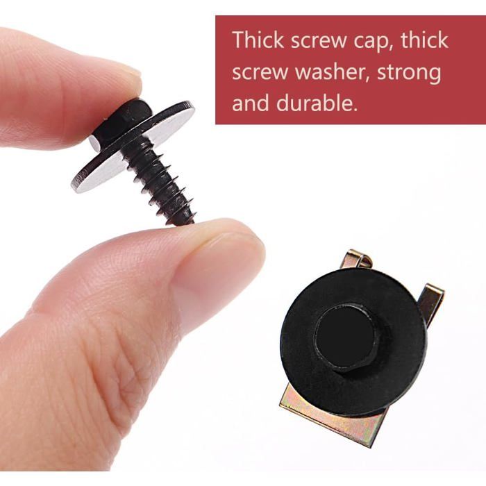 Kit De Clip à Vis Et Écrou 20 Pcs Vis Et Écrous De Fixation Pour Garde-boue Fixation