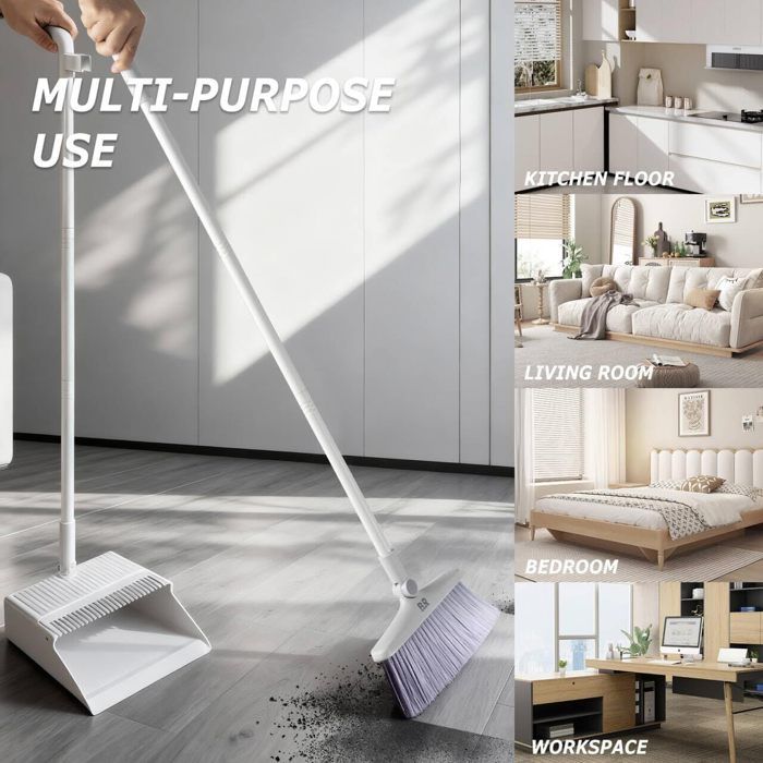 Nettoyeur De Poussière Rétractable - Brosse De Nettoyage Plate Télescopique Lavable Avec Long Manche Et 3 Chiffons Interchangeables - Pour Le Nettoyage Sous Les Meubles, Canapé, Réfrigérateur, Achine