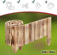 Bordure de jardin flexible en bois de pin - 15 x 110 cm - Bois brûlé - KOTARBAU®-5