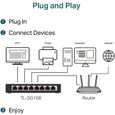 TP-Link Switch de bureau 8 ports Gigabit 10/100/1000 Mbps TL-SG108 idéal pour étendre le réseau câblé pour les bureaux à domicile-5