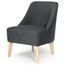 Aalborg Fauteuil Revêtement Tissu Gris Anthracite L 54 X