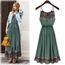 Robe Longue été De Plage Verte Femme Vert Achat Vente