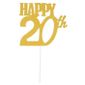 Xy 1 Pc Or 20eme Heureux Topper Briller Topper De Silhouette De