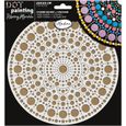 Kit Mandala Dot Painting Aladine – Support 10 Cm + Pochoir – Débutant Et Expert – Loisir Créatif