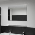 🐳🐳9107Bon - Miroir mural avec étagère- Style Baroque - Miroir Mural moderne pour Salle de bain Salon Chambre décoratif Dressing 80-0