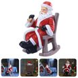 1pc Resin Rocking Chair Santa Claus Ornament Christmas village de noel - manege de noel - decor de noel decoration de noel-0