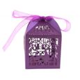 50x Boîte à dragées bonbons Coeur Oiseaux Cage pour Mariage Baptême M2843-0
