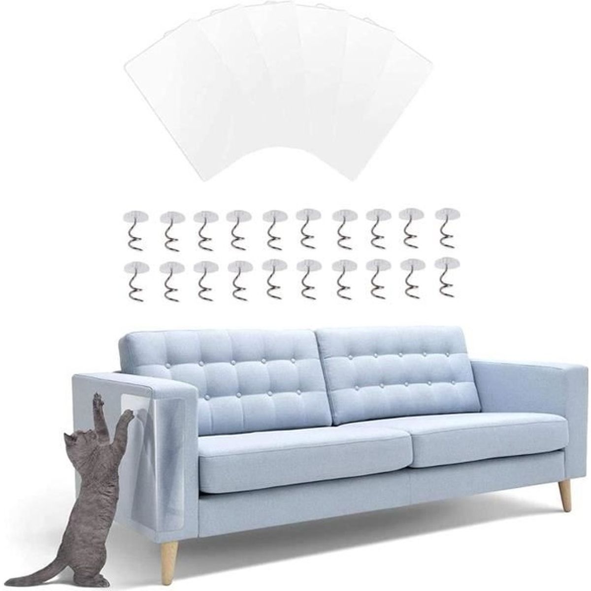6 Pieces Protecteur De Rayure De Chat Protecteur De Meubles Chat Protection Anti Griffe Chat Canape Pour Proteger Les Meubles Cdiscount Animalerie