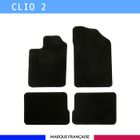 AUTOSWEET Tapis de voiture - Sur Mesure pour CLIO 2 (2001 - 2012) - 4 pièces - Tapis de sol antidérapant pour automobile