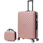 CELIMS FRANCE Valise Grande Taille 75cm 23kg avec Vanity | Valise CELIMS Urban 2026 | Ultra-Léger et Résistant | Roues 360 | Cadenas |Rose Gold
