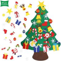 SAPIN DE NOEL  Ensemble d'arbre de No l en Feutre de avec 30 Ornements détachables Cadeaux de No l pour No l pour Les Enfants Po16