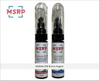 MSRP FRANCE - Kit stylo retouche peinture voiture pour NISSAN Z34 & Gris Argent - Atténuer rayures ou éclats de peinture