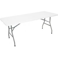 Table pliante jardin - Marque - Modèle - Pliable - Blanc - 8 personnes