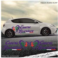 Alfa Romeo Cuore Sportivo coeur X2 - BLEU - Kit Complet  - Tuning Sticker Autocollant Graphic Decals