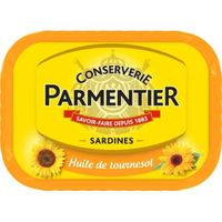 PARMENTIER - Sardines Huile De Tournesol 135G - Lot De 4