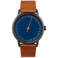 slow Round 11 - Brown Leather, Anthracite Case, Blue Dial