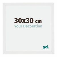 Your Decoration - 30x30 cm - Cadres Photo en MDF Avec Verre Plexiglas - Blanc Brillant - Mura.