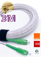 3m - Rallonge-Jarretiere Fibre Optique - SC APC vers SC APC - Garantie 10 AnsCâble Fibre Optique Orange SFR Bouygues