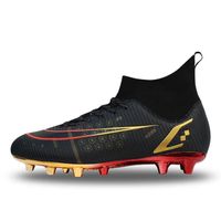 Chaussures de Football Homme Professionnel Crampons Antidérapants pour L'entraînement Adolescents High Top Chaussures de Sport