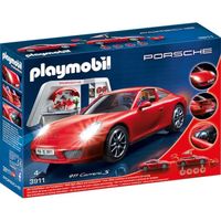 PLAYMOBIL - Atelier avec Voiture Porsche 911 Carrera S - Rouge et Noir - 5 pièces - City Life
